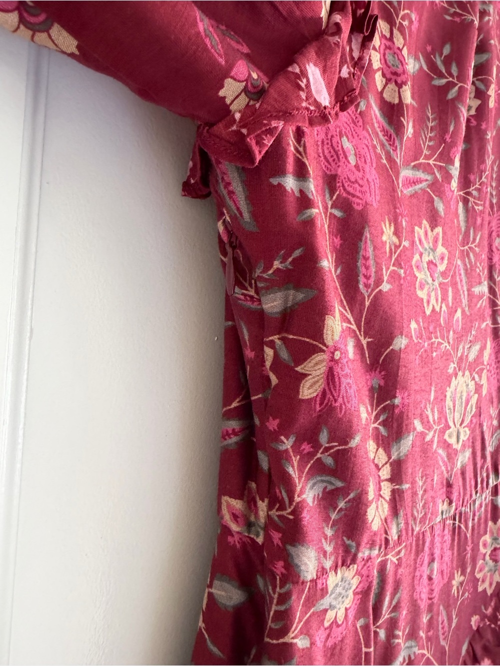 Sea Floral Ruffle Midi Dress - Picture 7 of 11